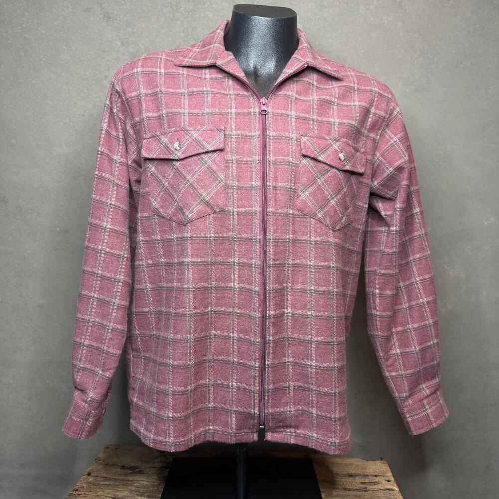 Jack Frost Plaid Zip Jacket Men’s M Cotton Flannel Grunge Workwear